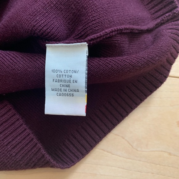 RW&CO Burgundy V-neck Knit Sweater - Picture 6 of 7